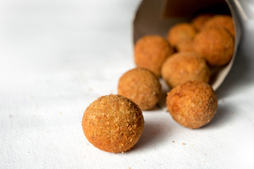 Olive ascolane - Olive all'ascolana - Meatballs with olive - Typical dish from Ascoli Piceno, Marche, Italy