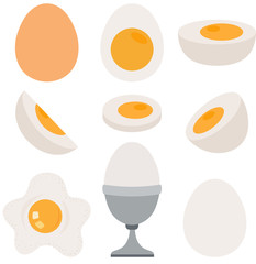 Set digital elements with eggs collection