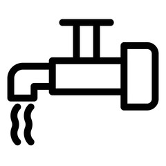 Water tap icon. Sink tap, faucet symbol. Water drop, valve sign illustration.