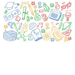 Back to school concept. Education, learning, open book, knowledge. Modern education template design.