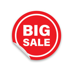 Stickers round adhasive red banner. Advertising for paper design. Vector label tag symbol. Vector label tag symbol.