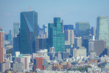 Fototapeta premium 恵比寿ガーデンプレイス展望台から見える東京の街並み