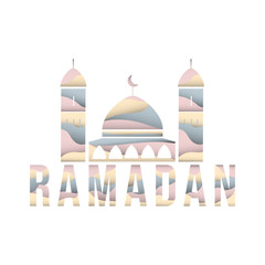 Holy ramadan cutting paper background vector eps 10