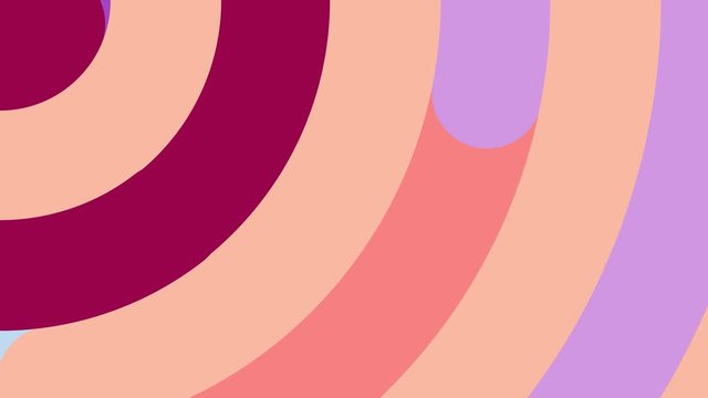 This stock motion graphics video shows the rotation of colorful bars in a circulation motion.
