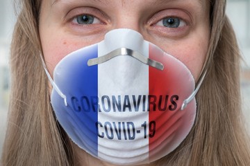 Woman with respirator mask - Coronavirus COVID, MERS, SARS conce