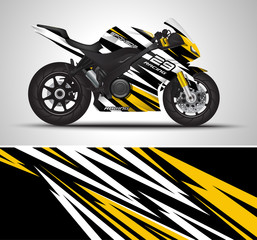 Motorcycle sportbikes wrap decal and vinyl sticker design.