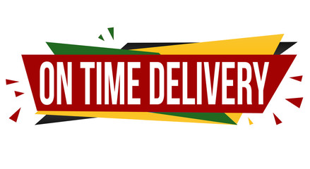 On time delivery banner design
