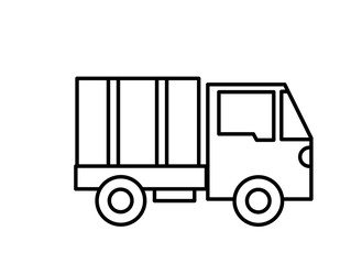 軽トラック荷物(線画)