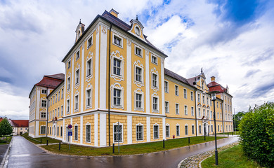 View on monastery Roggenburg in Bavaria, Germany