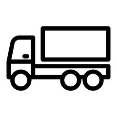Truck icon. Delivery van, lorry sign. Shipping, cargo transportation sign.