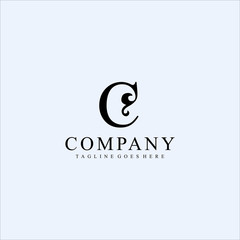 vector letter c initial design template