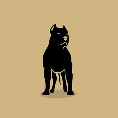 American Staffordshire Terrier dog - isolated vector illustration