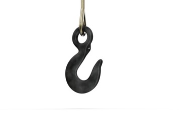 3d illustration of the crane hook isolated