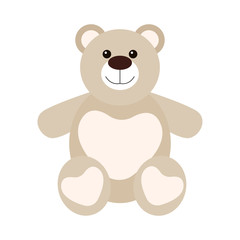 Isolated cute teddy bear