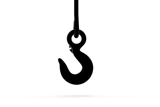 Crane Hook Isolated Stock Illustration