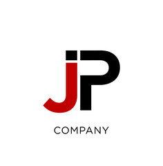 jp logo design vector icon
