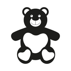 Isolated cute teddy bear