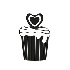 Isolated decorated cupcake