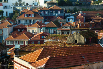 Buildings in center of the city old Porto, Portugal.