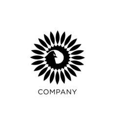 eagle sun abstract logo