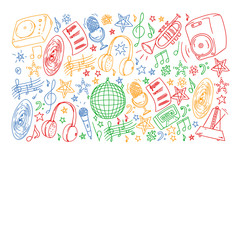 Children play music. Musical education, theatre, school.