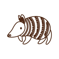 cute little armadillo animal character