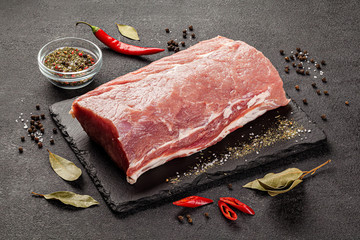 Shooting for the catalog. Raw meat products, different parts of the body. pork, beef, chicken. background image, copy space text © zukamilov