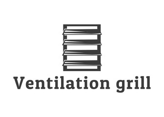 Ventilation grill monochrome logo with sample text