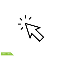 Arrow pointer icon vector logo template