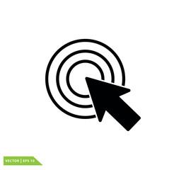 Arrow pointer icon vector logo template
