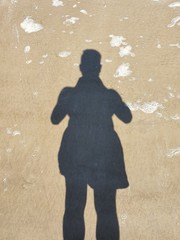 sombra humana na areia