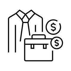 Finance business line icon, concept sign, outline vector illustration, linear symbol.