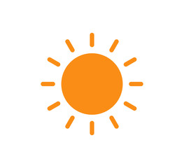 Sun icon vector logo template flat style