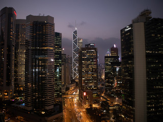 hong kong city at night