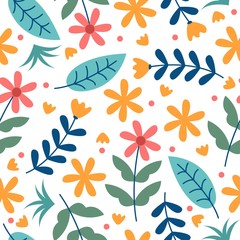 Fototapeta na wymiar flower pattern designs illustration, for clothing, wallpapers, backgrounds, posters, books, banners aand more