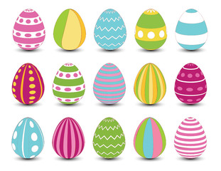 A Variety of Colorful Easter Eggs