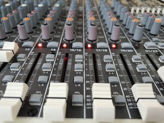 mesa de som de audio