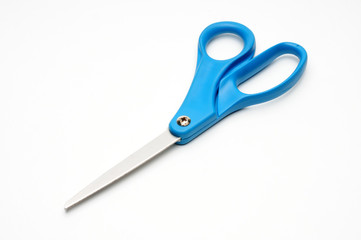 Tailors scissors on a white background