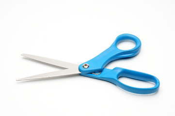 Tailors scissors on a white background