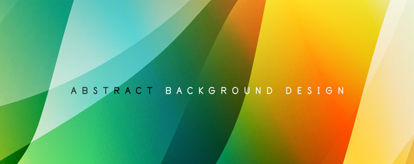 Wave liquid style lines with shadows and light on gradient background