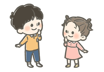 子供 兄妹 イラスト