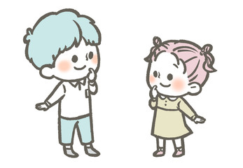 兄 妹 子供 イラスト