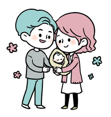 幸せな家族 赤ちゃん