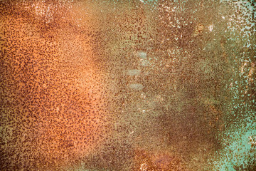 The texture of the old rusty metal.