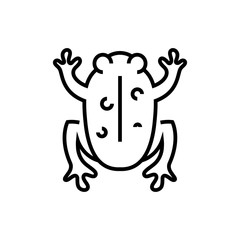 Frog experiment line icon, concept sign, outline vector illustration, linear symbol.