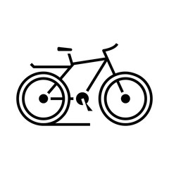 Bike black icon, concept illustration, vector flat symbol, glyph sign.