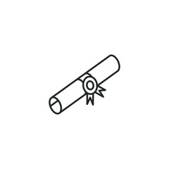 diploma icon template color editable. diploma symbol vector sign isolated on white background illustration for graphic and web design.