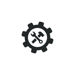 Service tool icon template color editable. mechanical symbol vector sign isolated on white background illustration for graphic and web design.