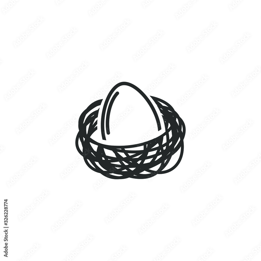 Poster nest egg icon template color editable. nest egg symbol vector sign isolated on white background illustration for graphic and web design.