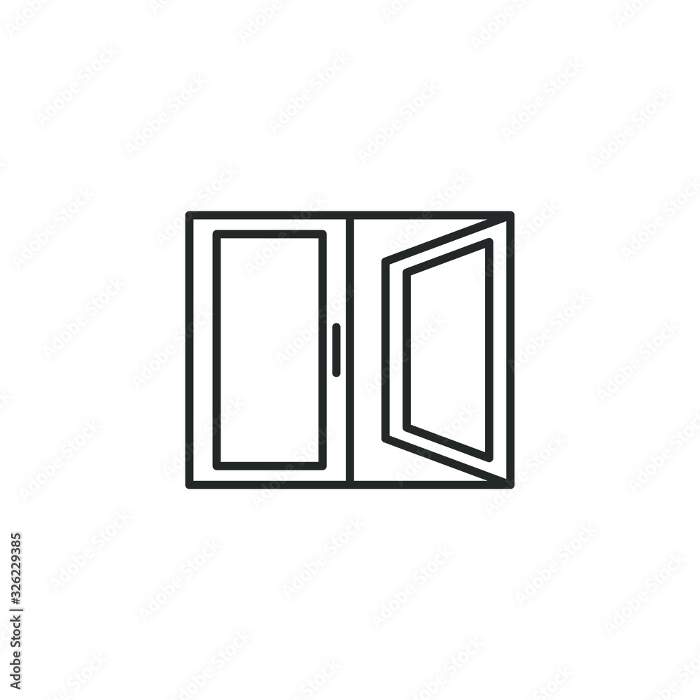 Aufkleber window icon template color editable. window symbol vector sign isolated on white background. Simple logo vector illustration for graphic and web design.